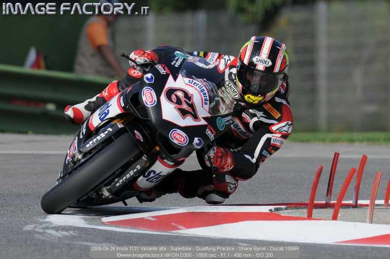 2009-09-26 Imola 1131 Variante alta - Superbike - Qualifyng Practice - Shane Byrne - Ducati 1098R